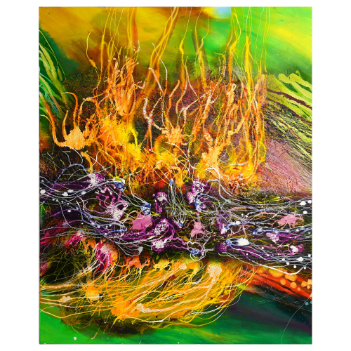 gemengde techniek op linnen 170x130 cm